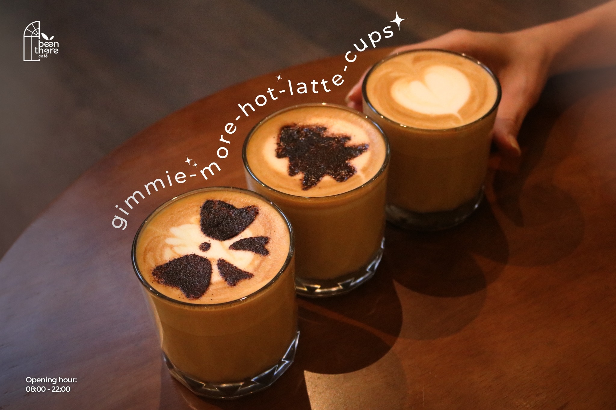 Beanthere serves a variety of drinks, suitable for you to sip on a cool weekend